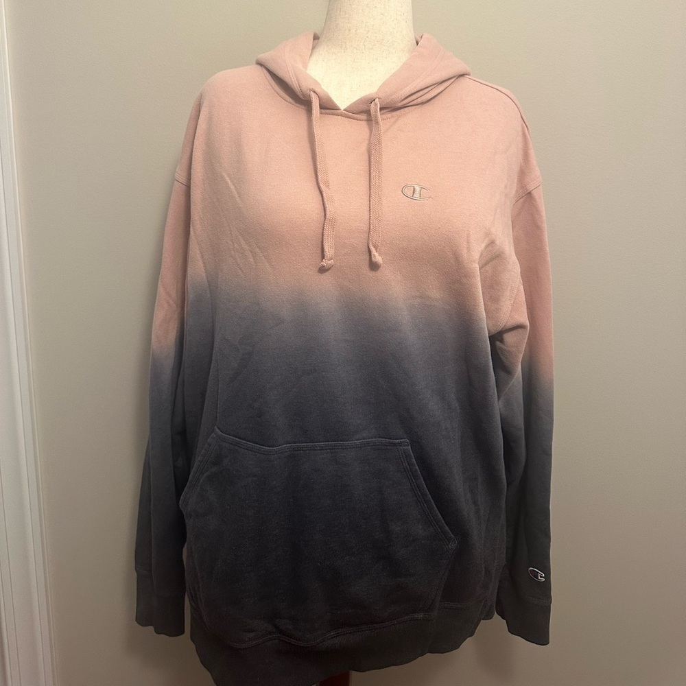 Champion pink and gray hoodie unisex​​​​